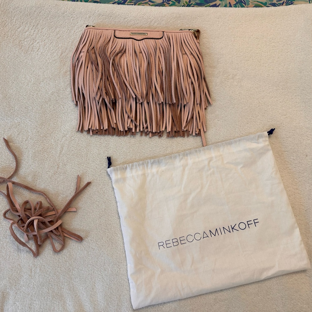 Rebecca Minkoff Blush Fringe Clutch